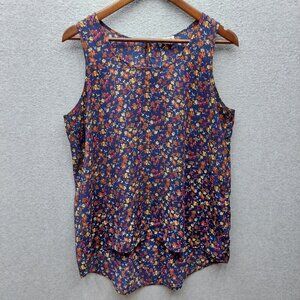 Everleigh Womens‎ Floral Sleeveless Blouse Top M Multicolor